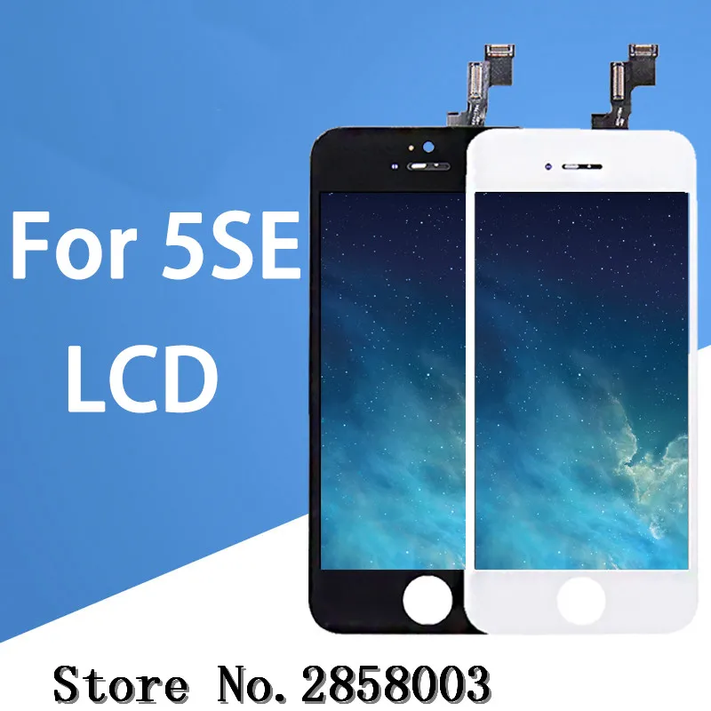 

20PCS/LOT AAA Quality LCD Screen Display Digitizer Assembly For iPhone 5se LCD Display Black/White All Parts Free Shipping