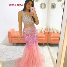 Великолепное платье русалка выпускного вечера es прозрачное женское платье для выпускного роскошное вечернее платье