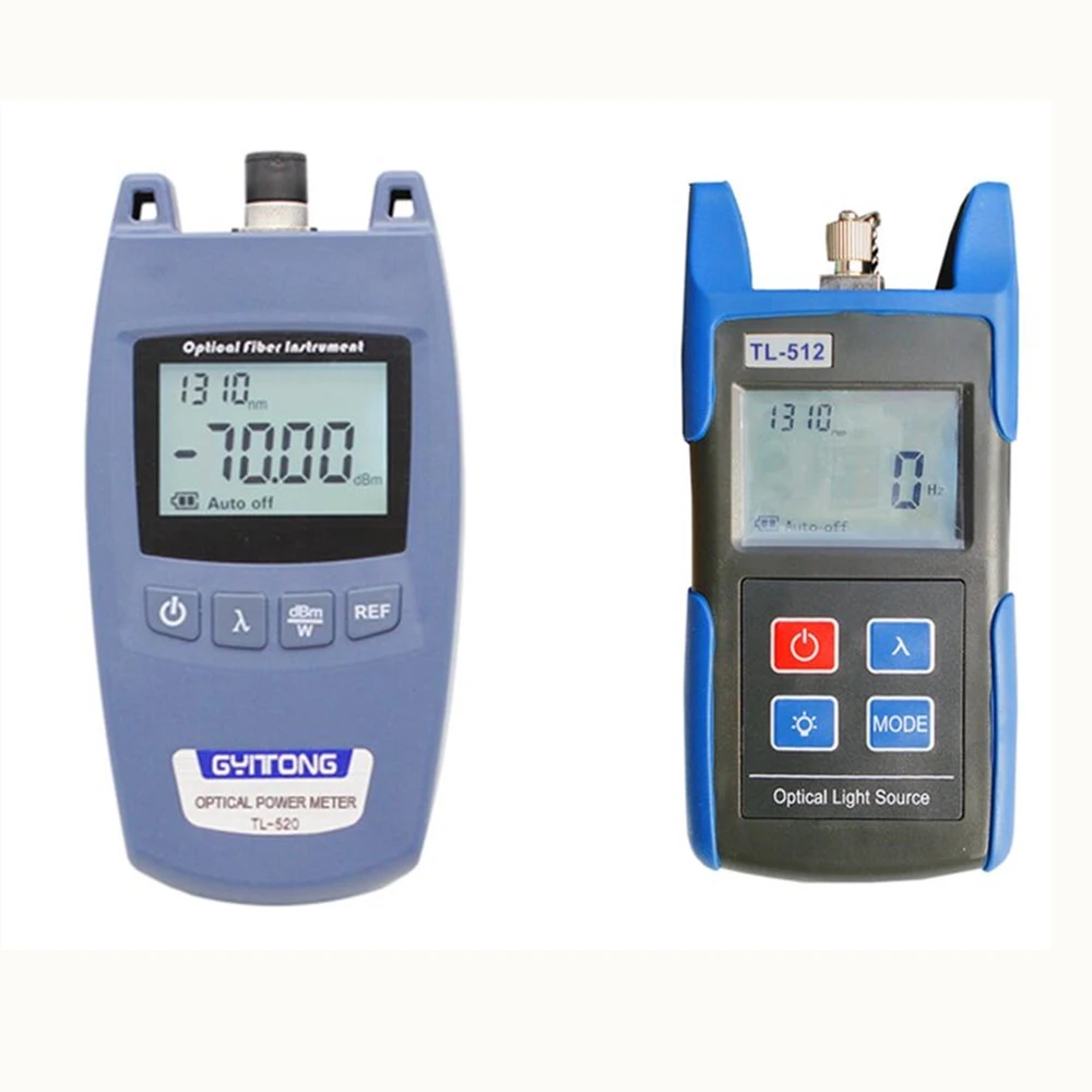 

FTTH Optical Power Meter Optical Network Tester-70 to+10dbm TL520A+TL512 Optical Light Source 1310/1550nm Single Mode Fiber