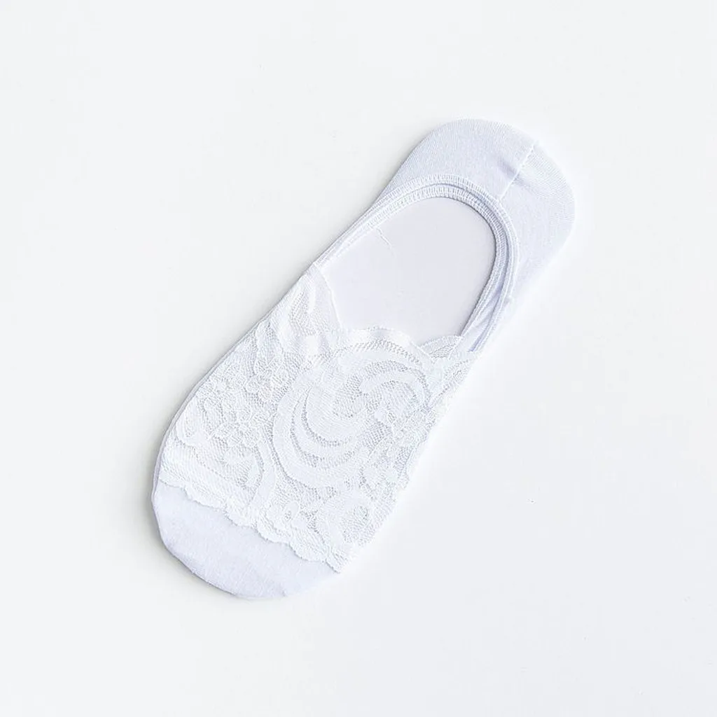 Новинка 2019 года KLV Модные женские смешанный хлопок кружево невидимое нескользящее покрытие Low Cut носки для девочек носок лодыжки 1222