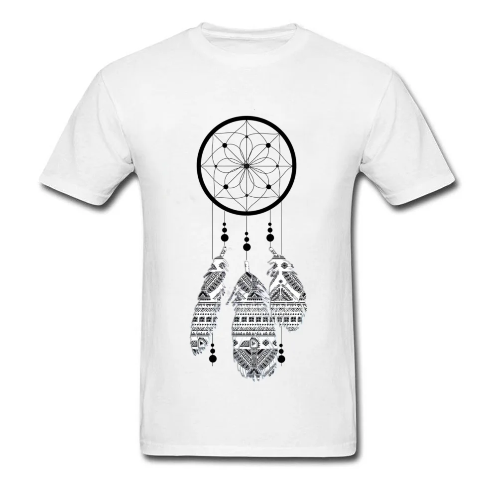 Dream Catcher Father Day 100% Cotton Fabric O Neck Tops Shirts Short Sleeve Leisure Clothing Shirt New Coming T Shirt Dream Catcher white