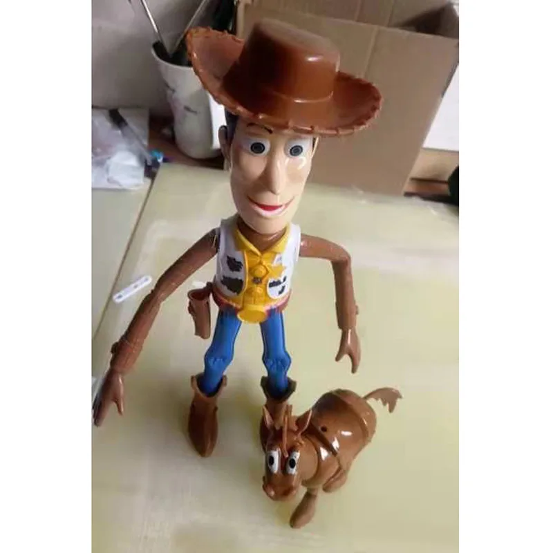 

NEW 25cm Toy Story 4 Talking Lighting Woody Action Toy Figures Model Toys Children Christmas Gift with Opp Bag