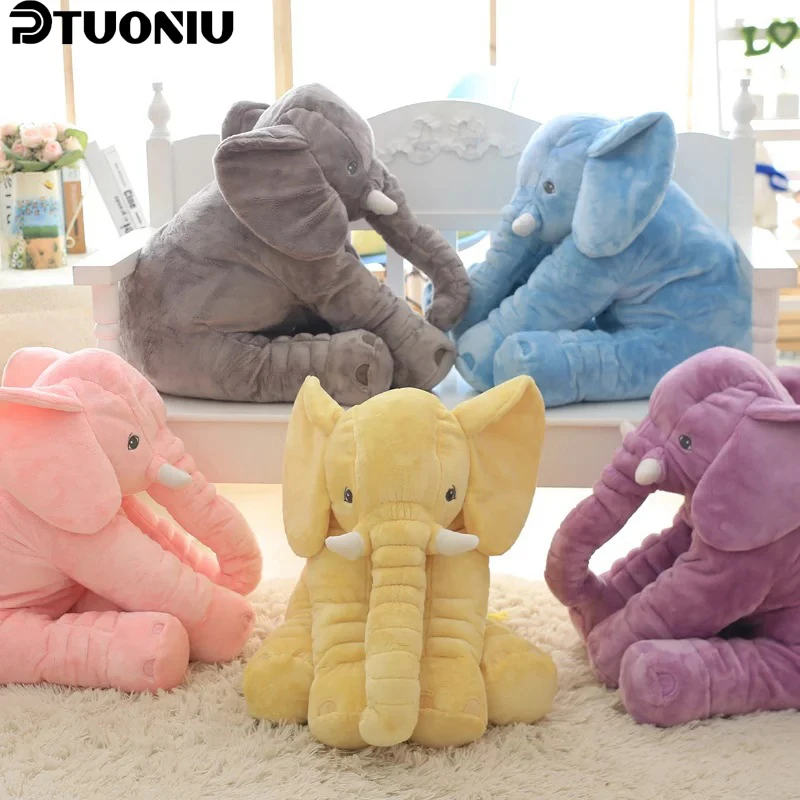 Ptuoniu 40/60 см детские плюшевые слон мягкие, слон спокойная кукла, друг детская игрушка слон подушка, плюшевые игрушки кукла