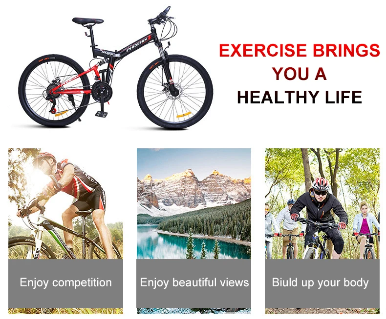 Sale Phoenix 26 INCH Bike 21 Speed Mountain Bicycle Aluminium Alloy Double Disc Brake MTB Bike bisiklet bicicleta mountain road bike 3