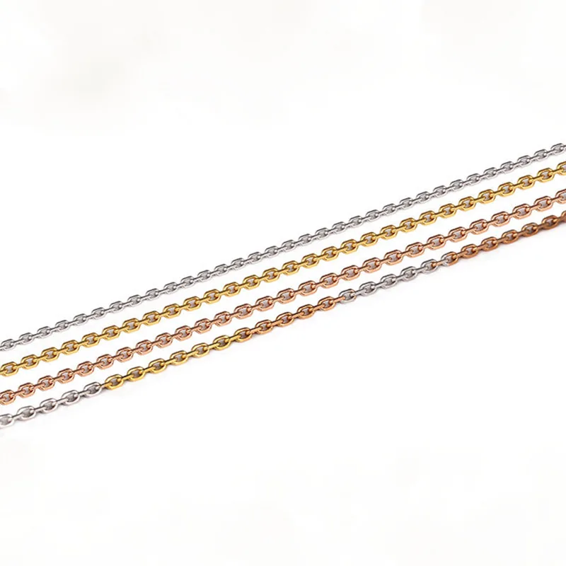 

ANI 18K Rose Gold (AU750) Chain Necklace for Women Engagement Three Color Fine Cross Chain for Pendant 16 inches or 18 inches