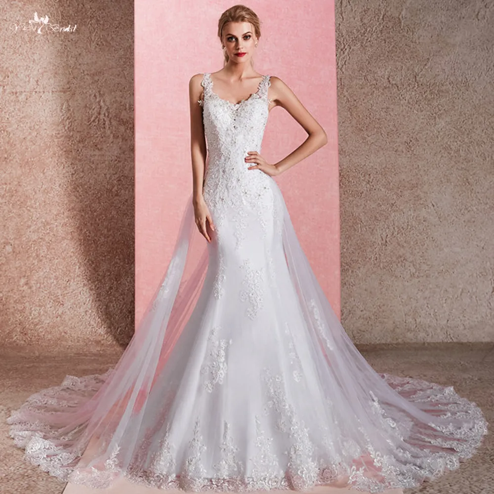

RSW1474 Sexy Real Pictures Keyhole Backless Beading Wedding Dress Mermaid