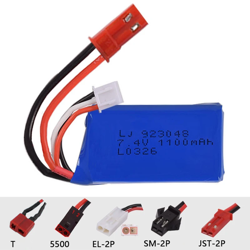 7 4 v 1100mah 25C 923048 2S Lipo батарея WLTOYS V353 Дрон Квадрокоптер A949 A959 A969 A979 K929 RC скоростные