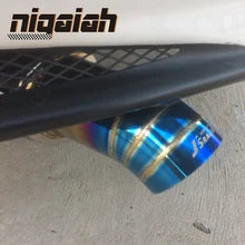 Inlet: 51mm Outlet: 76mm Universal 304 Stainless Steel Blue Paint Elbow OUTLET Car Exhaust J’s racing Muffler Tips Pipe