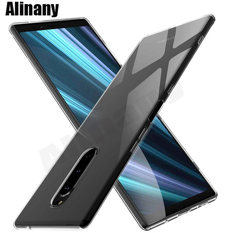 Чехол для Sony Xperia 1 чехол мягкий силиконовый прозрачный из ТПУ телефона J8110 J8170 J9110
