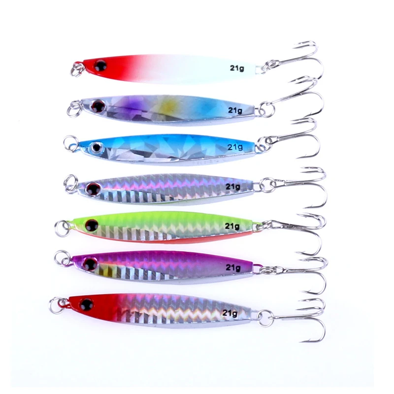 Buy 7pcs Quality 14g Metal Spoon spinner Lure Peche