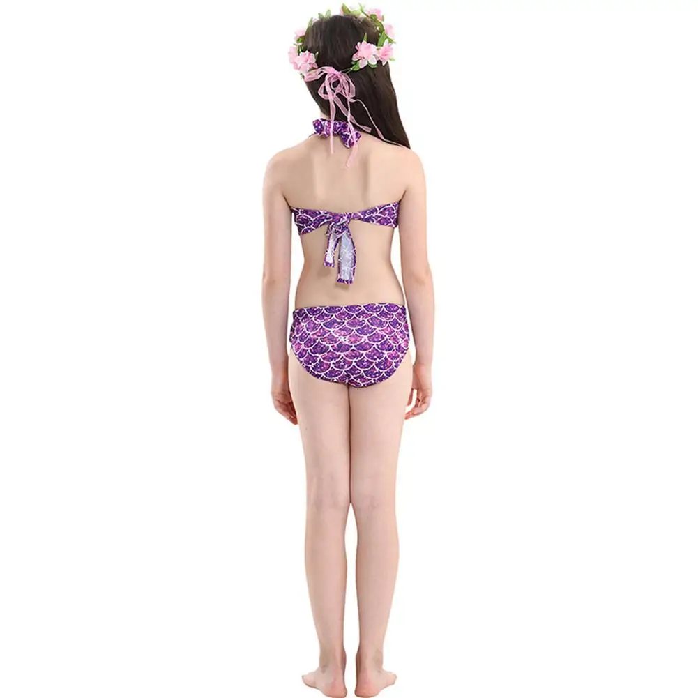 Online 3 teile satz HEIßER Kinder Mädchen Bikini Set Mermaid Tails mit Fin Badeanzug Bikini Badeanzug Kleid für Mädchen Kinder Strand cosplay