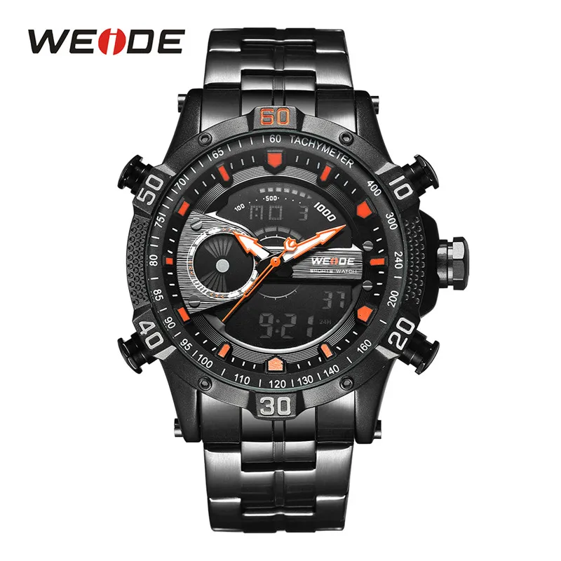WEIDE мужские спортивные деловые цифровые часы с хронографом, лучший бренд, Роскошные мужские часы, модный кварцевый силиконовый ремешок, наручные часы - Цвет: WH6902B-5C
