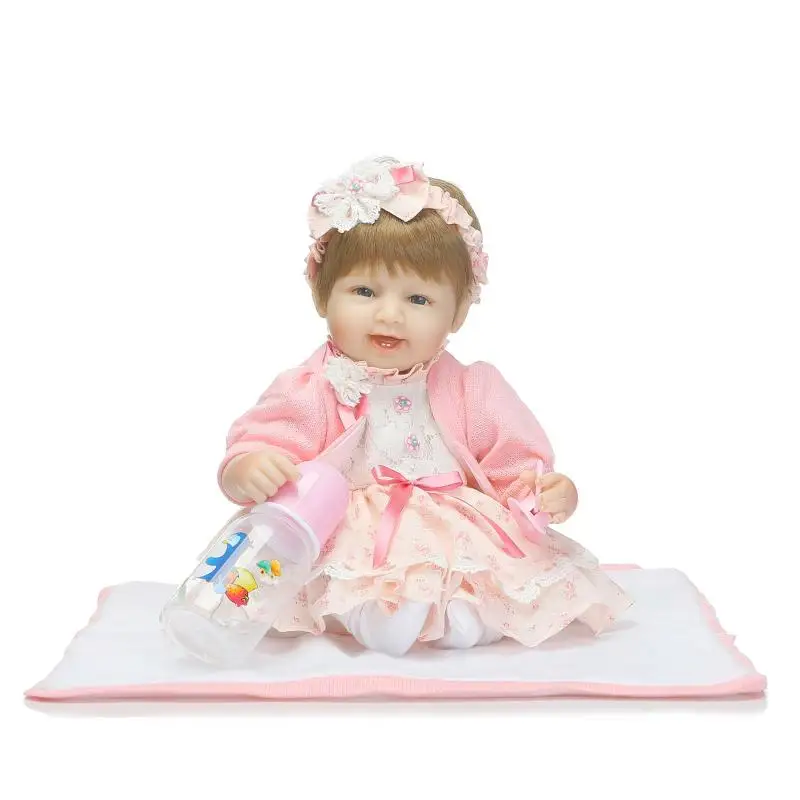 Boneca baby reborn de 40cm, boneca realista de corpo macio com