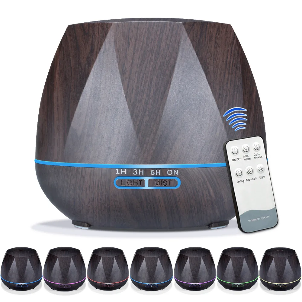 Diffuserlove 500ML Air HumidifierRemote Control Essential Oil Diffuser Humidificador Mist Maker LED Aroma Diffusor Aromatherapy