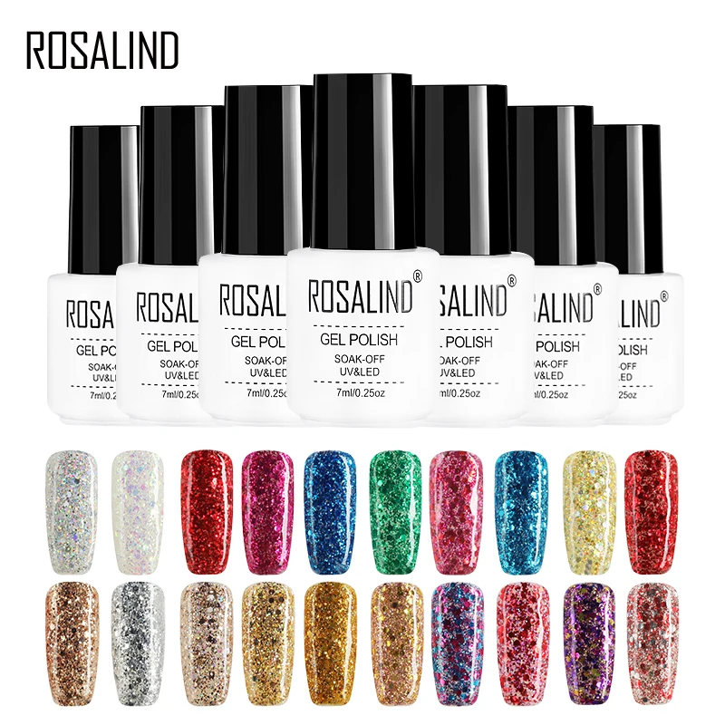  ROSALIND gel varnish 7ml Diamond Series UV Gel Nails Polish Colorful for Manicure Long-Lasting Blin