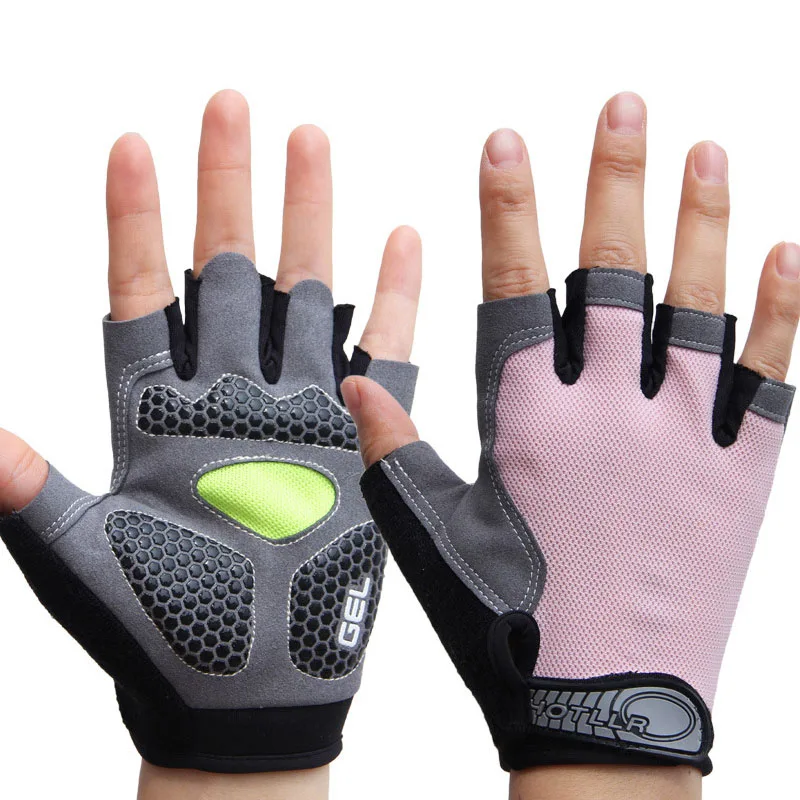Открытый Спорт 3D силиконовый гель мягкий перчатки для Для мужчин Для женщин для тренажерного зала фитнеса тренировок бег трусцой упражнения для тренировки, бодибилдинга - Цвет: Pink