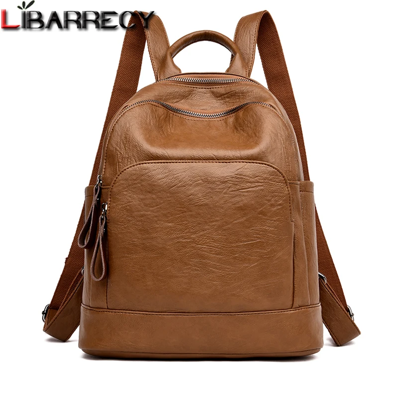 

Vintage Simple Backpack Female Waterproof Backpacks for Women Large Capacity School Bags for Girls Designer Leisure Travel Bag
