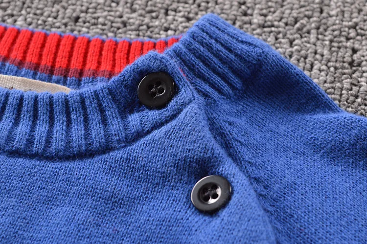 Хлопковые свитера с пятнами; трикотажный свитер с длинными рукавами для маленьких детей; свитер с круглым вырезом и рисунком; сезон осень года
