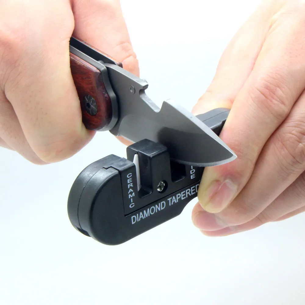 Mini Pocket Sharpener 2 Stages (Carbide & Ceramic) Outdoor Camping