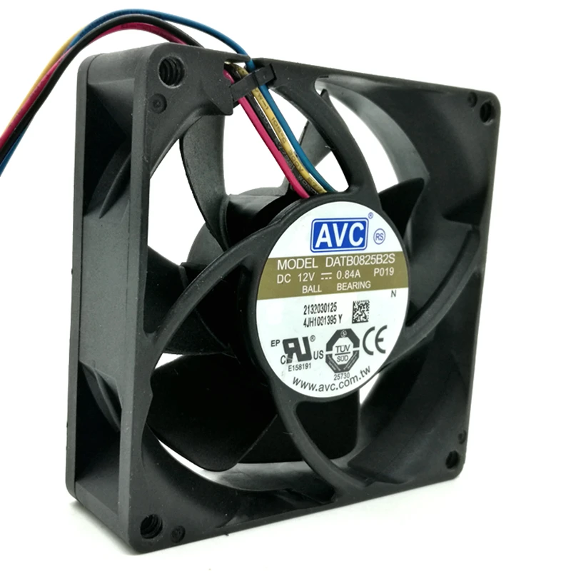 10 шт. 80 мм вентилятор для AVC DATB0825B2S 8025 DC 12V 0.84A ШИМ скорость ветра