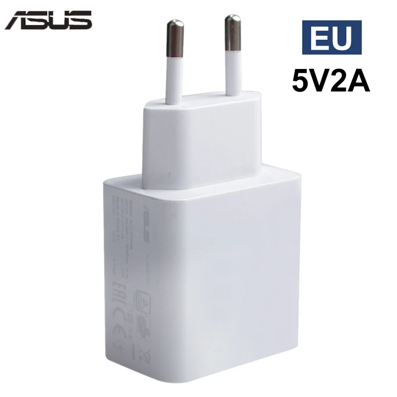 ASUS, оригинальное зарядное устройство, 5 В, 2 А, ЕС, США, адаптер, USB, зарядка для путешествий, для Asus Zenfone 2, для Xiaomi, samsung, huawei, смартфон, мобильный телефон - Тип штекера: EU