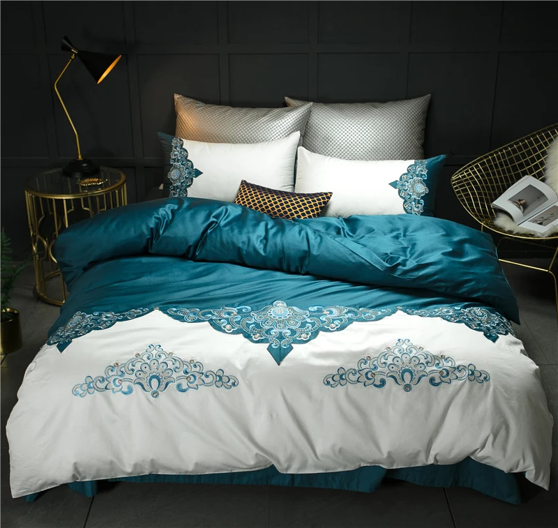 

2018 Luxury Egypt Cotton Sweet Memories Bedding Set Embroidery Duvet cover Bed Sheet Pillowcases Queen King size 4/6Pcs
