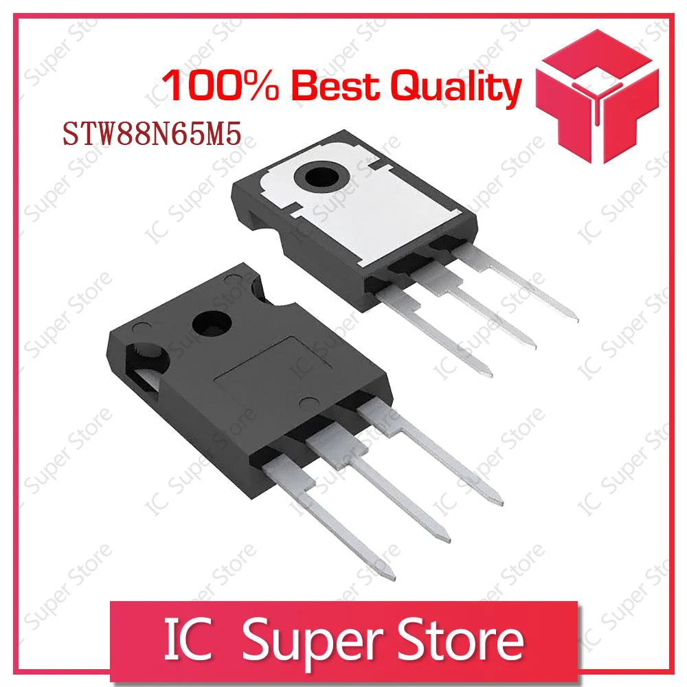

10PCS/LOT STW88N65M5 88N65M5 TO247 650V 88A MOS N-Channel