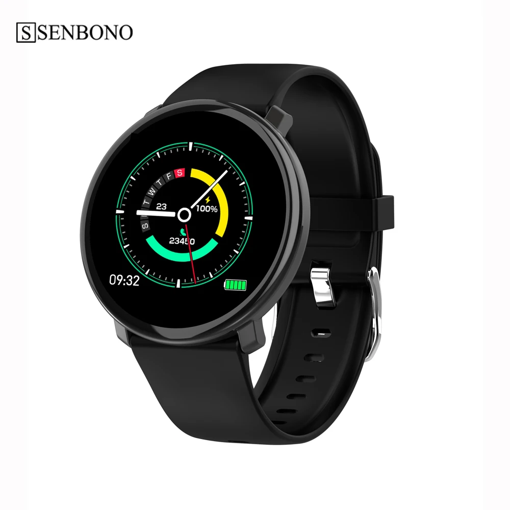 

SENBONO Smart Watch Men Women Waterproof Clock Activity Fitness tracker Heart rate monitor Smartwatch for IOS Android PK K1 S08