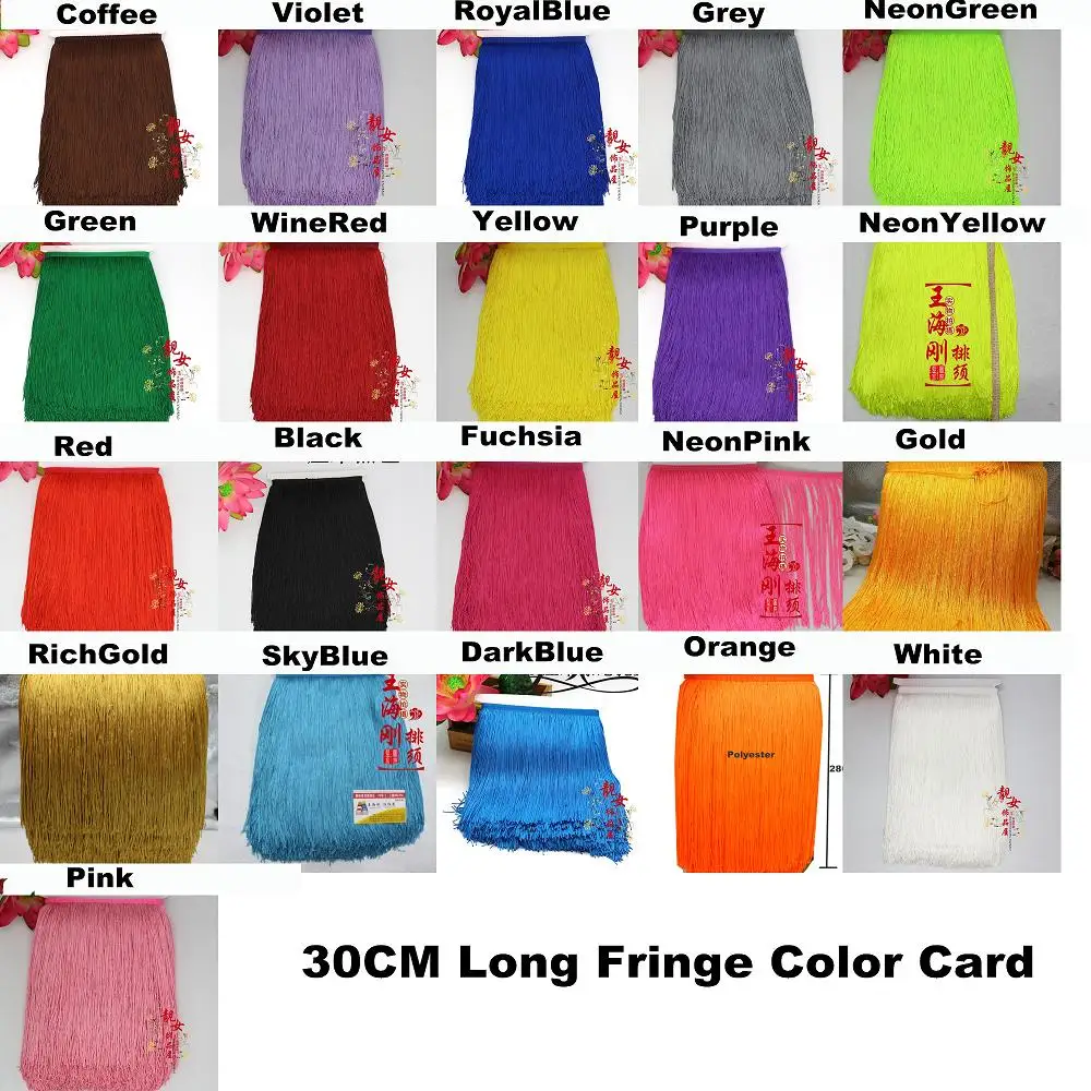 30CM Long Fringe Colorf