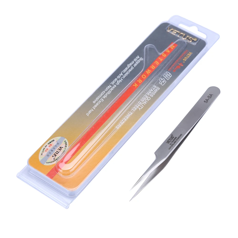 Precisión Vetus pinzas pinzetta Acero inoxidable pinzas herramientas de mano 5A-SA Precisión Vetus pinzas pinzetta Acero inoxidable pinzas herramientas de mano 5A-SA