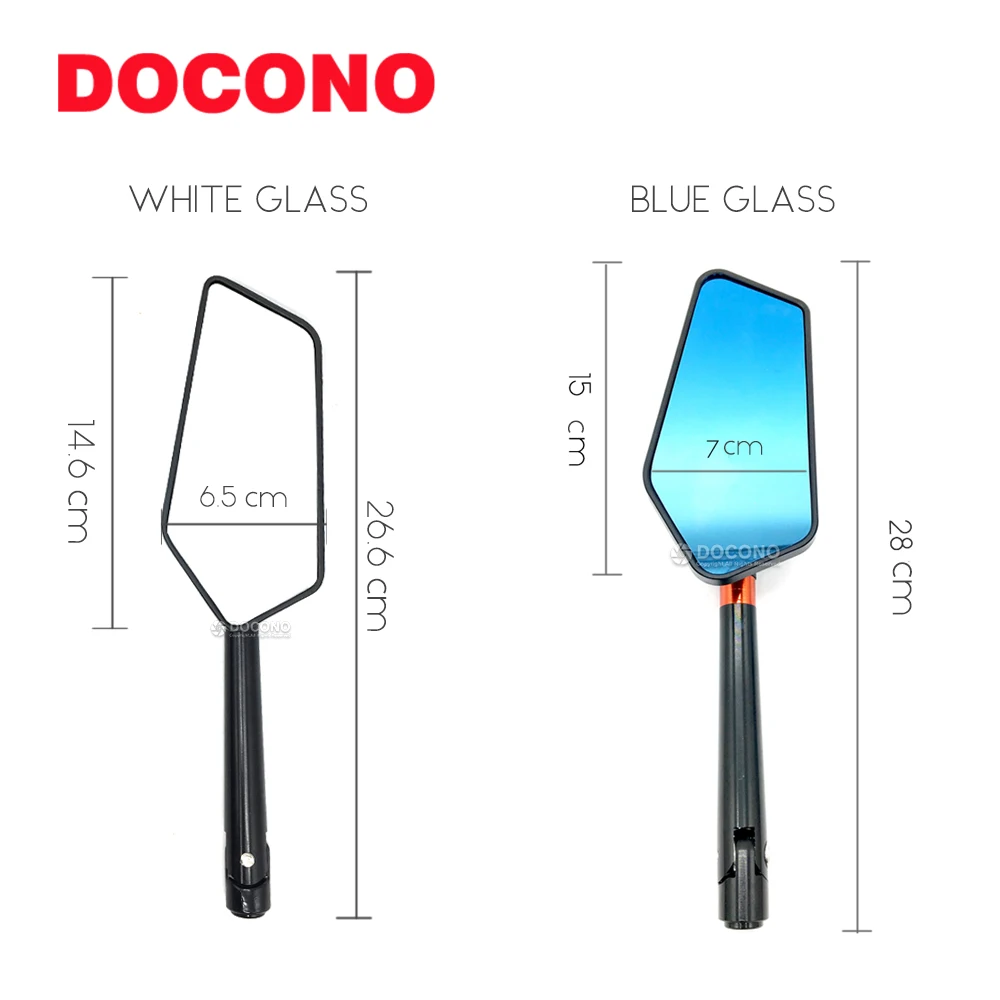 DOCONO 2 шт. сплав универсальный скутер мотоцикл боковое зеркало заднего вида CNC мото скутер мотоцикл зеркало заднего вида черный