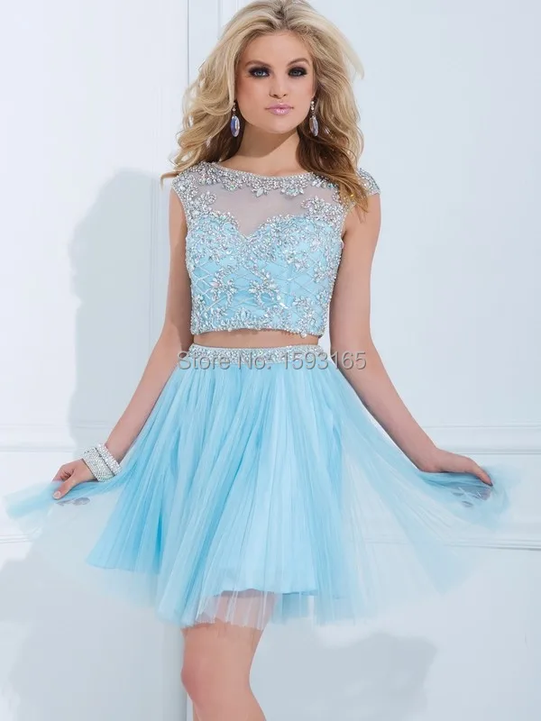 ice blue short dress