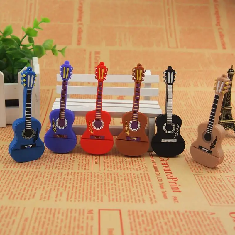 Fashion U disk pendrive cartoon musical guitar/violin/piano/harmonica/Musicial note pendriver pen drive 8GB 32GB usb flash drive