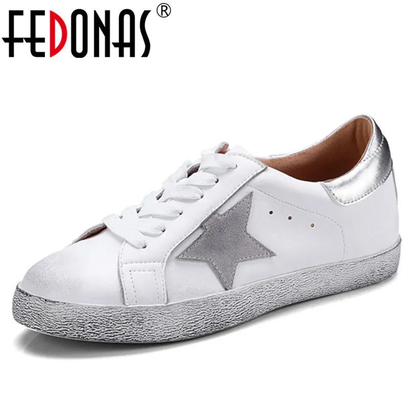 

FEDONAS Fashion Brand Women Genuine Leather Flats Shoes Cross-tied Round Toe Casual Shoes Woman Ladies Breathable Loafer Shoes