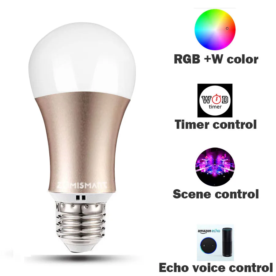 rgb light bulb work with google home dimmable e26 e27 smart lamp 6w how the light bulb works
