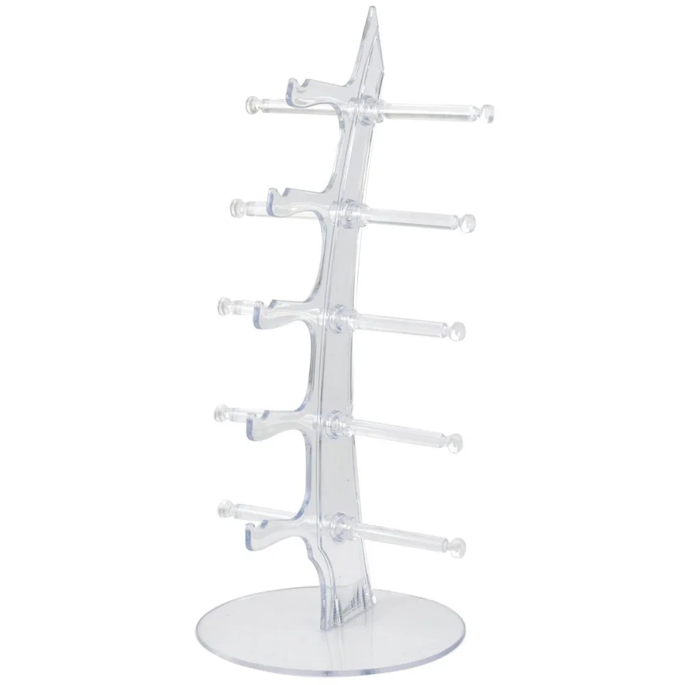 

Clear Acrylic 5 Pairs Sunglasses Glasses Show Rack Counter Display Stand Holder