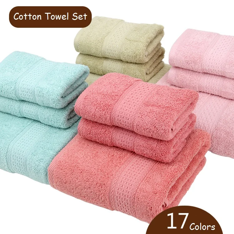 3 шт. махровые полотенца для ванной 17 цветов|bath towel set|towel setcotton terry |