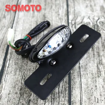 

Vintage Motorcycle custom LED Tail Light Oval End motorcycle light Cafe Racer Tail Lamp