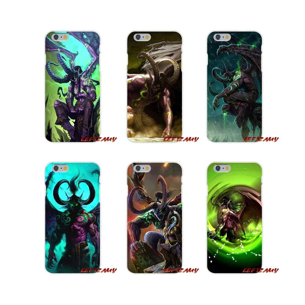 

For iPhone X XR XS MAX 4 4S 5 5S 5C SE 6 6S 7 8 Plus ipod touch 5 6 WOW World of Warcraft Illidan Stormrage Cell Phone Skin Case