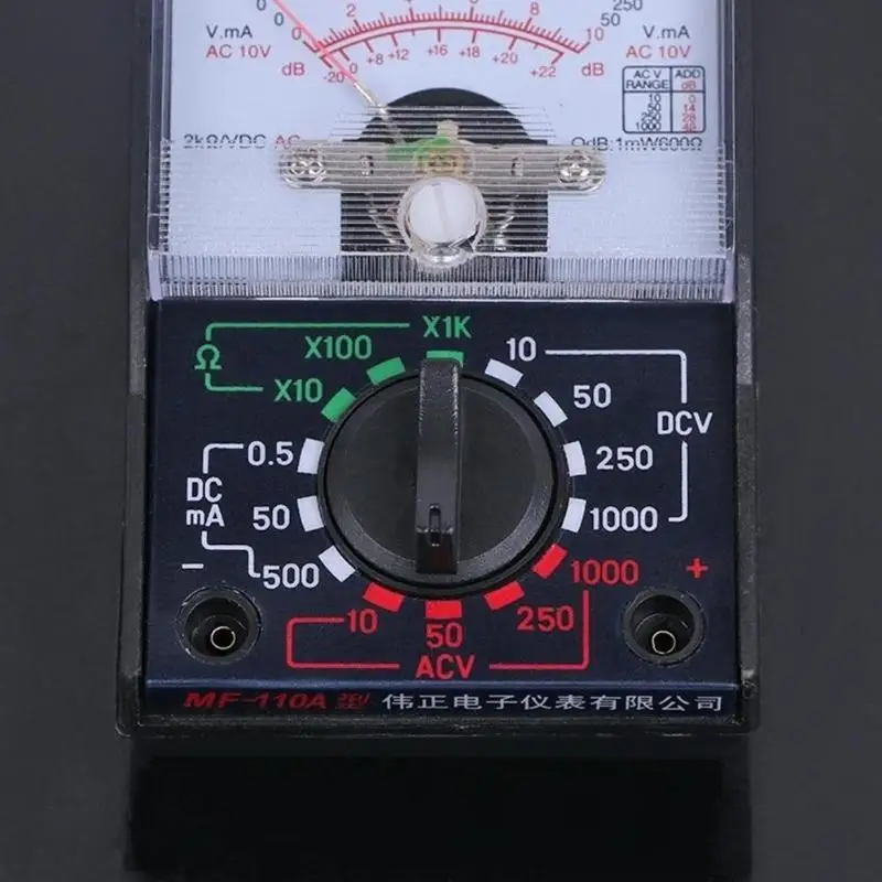 MF-110A ручной мультиметр электрический AC/DC Ом Вольтметр Амперметр мультиметр мультитестер метр