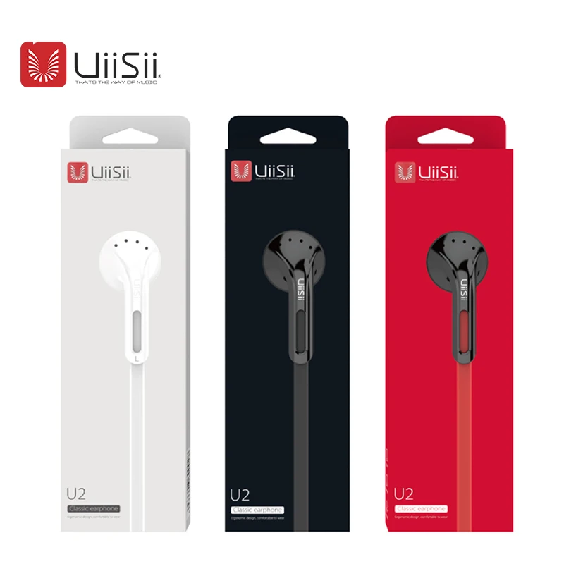 UiiSii U2 Music Stereo In-ear Earphone Headphone 1.2m Wired Noise Cancelling with Microphone Earphones for Smart Mobile Phone (9)