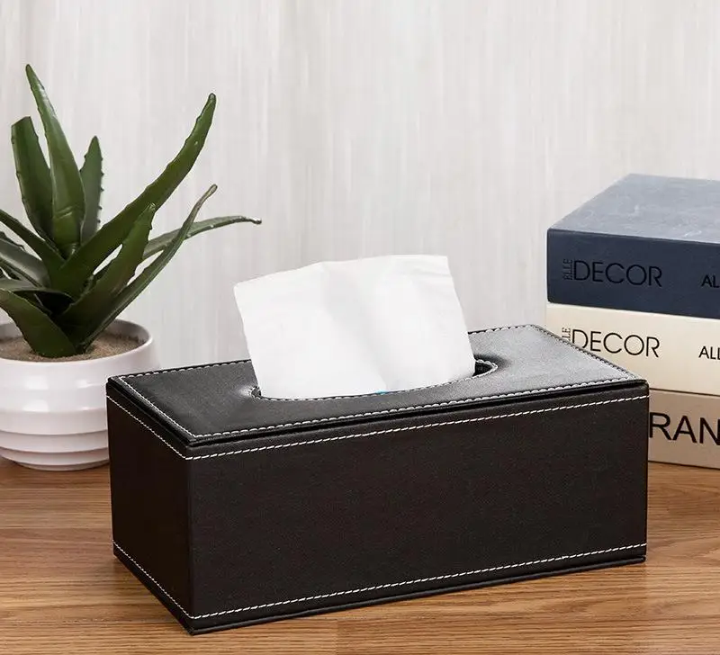 

Leather tissue box