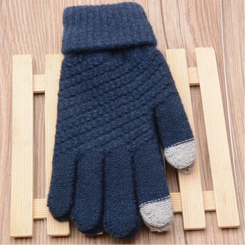 New Girls Boys Winter Gloves Touch Phone Screen Glove Girls Knitted Winter Warm Glove Solid Color Kids Gloves Mittens cheap baby accessories	 Baby Accessories