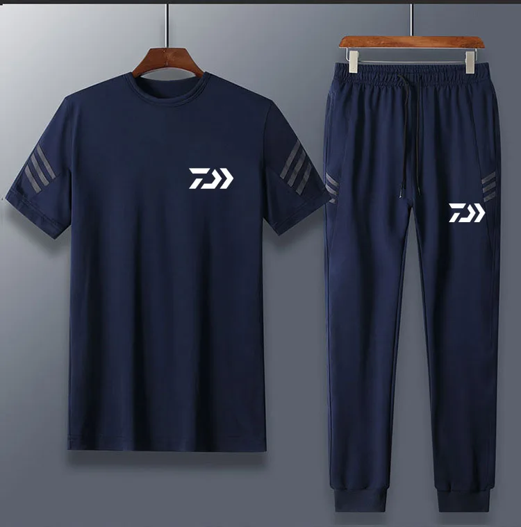 

Men DAIWA Fishing T Shirts And Pants Top Quality Outdoor Sport Breathable Short Sleeve Fishing Clothing Set DAWA Fishing Clothes