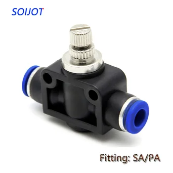 

10pcs PA/SA connector manual components plastic combined direct governor throttle valve fast push tube pneumatic accessories