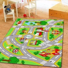 Детский ковер Kleed Met Wegen для детей, Speelkleed Stad Straat Kaart Kinderen Leren Tapijt Play Tapijt Kids Tapijten Speelkamer