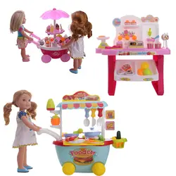 Кукла аксессуары мороженое автомобиль супер рынок автомобиль еда автомобиль для 14,5 дюймов кукла Wellie wishers куклы игрушки для детей