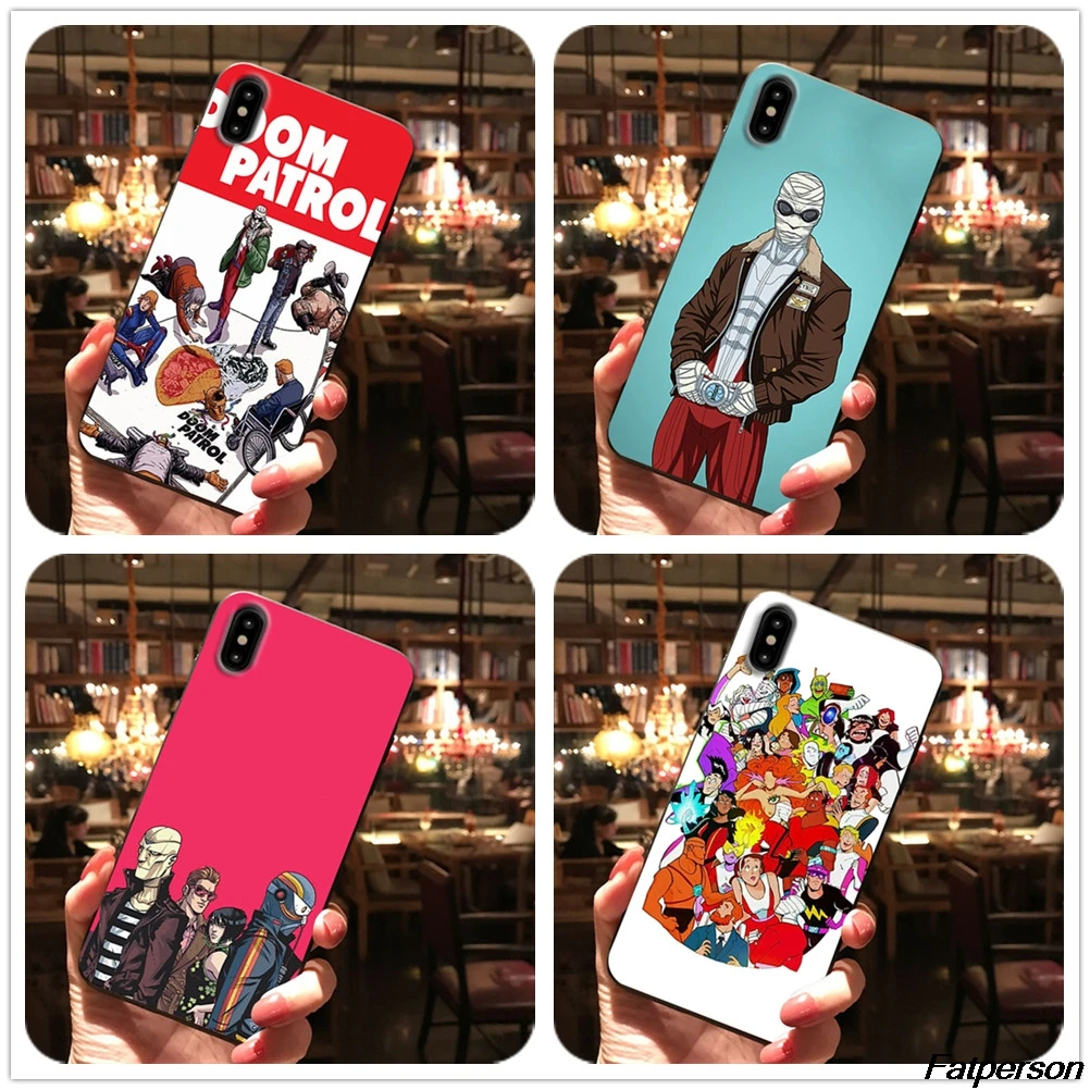 Doom Patrol для Samsung s8 s9 s10plus s7 edge черный мягкий силиконовый чехол iPhone 5s 6 6s 7 8plus X XR XS MAX Coque