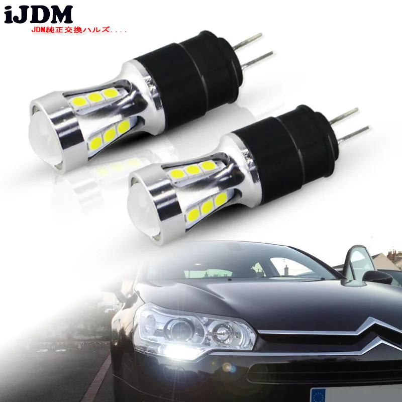 

iJDM Car G4 LED Canbus OBC Hp24w LED 12V White 3030 18SMD led For Citroen c5 and peugeot 3008 led drl Daytime Running Lights