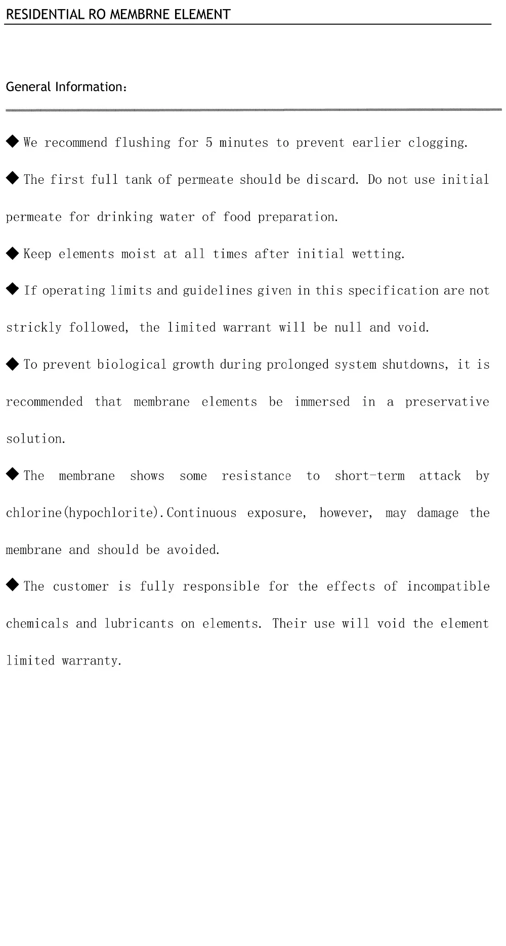 RTL RO MEMBRANE -4